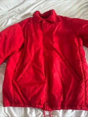 Aritzia Bright Red Coaches Jacket